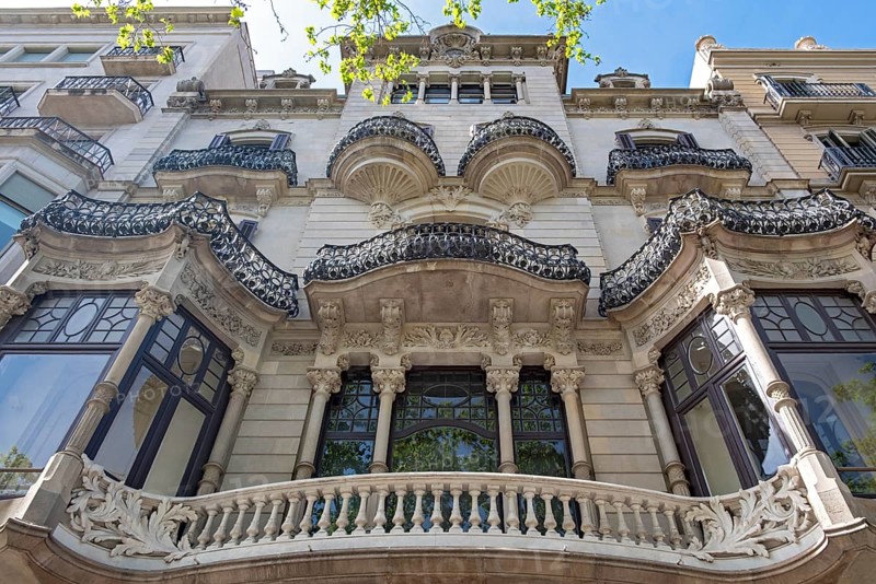 Low angle view of Casa Malagrida facade