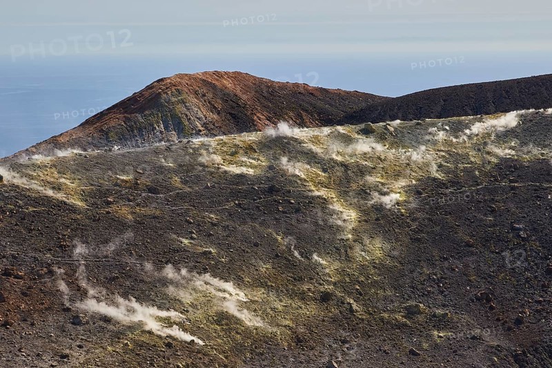 Black lava rock