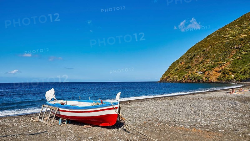 Fishing boat on land