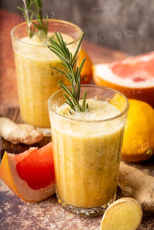 High angle lemon grapefruit assortment