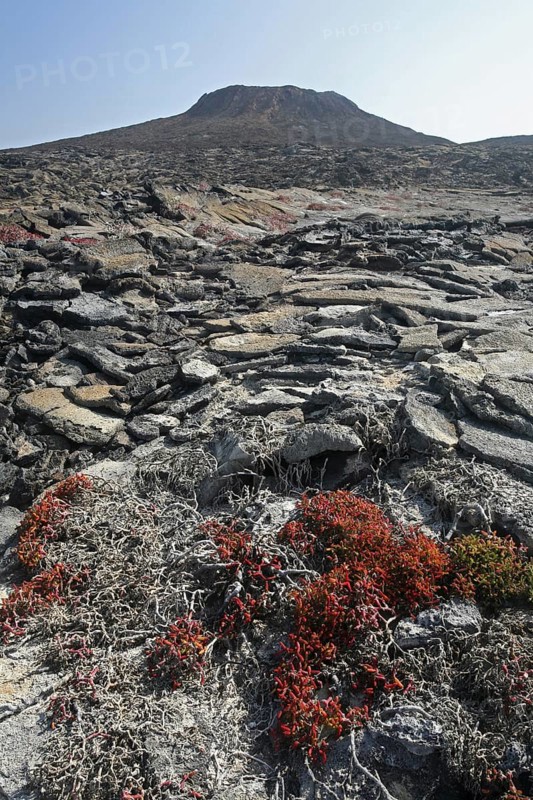 The volcanic lava rock formation Sombrero Chino