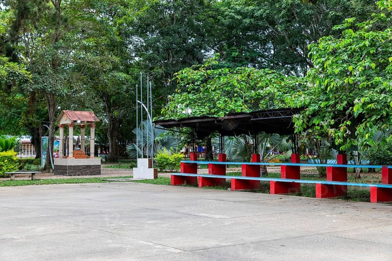 Public square with small grandstand