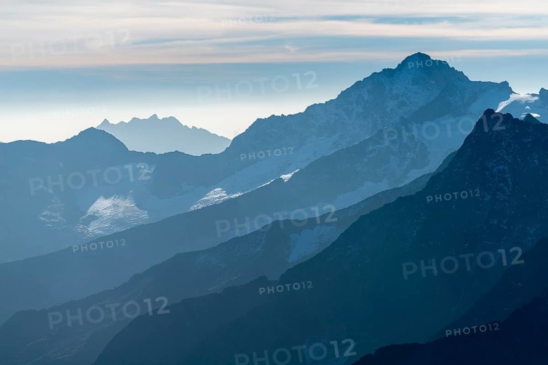 View of the alpine mountains