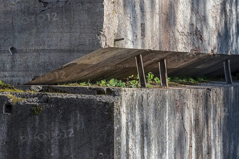 Abandoned red marble quarry Carriere de Beauchateau at Senzeilles