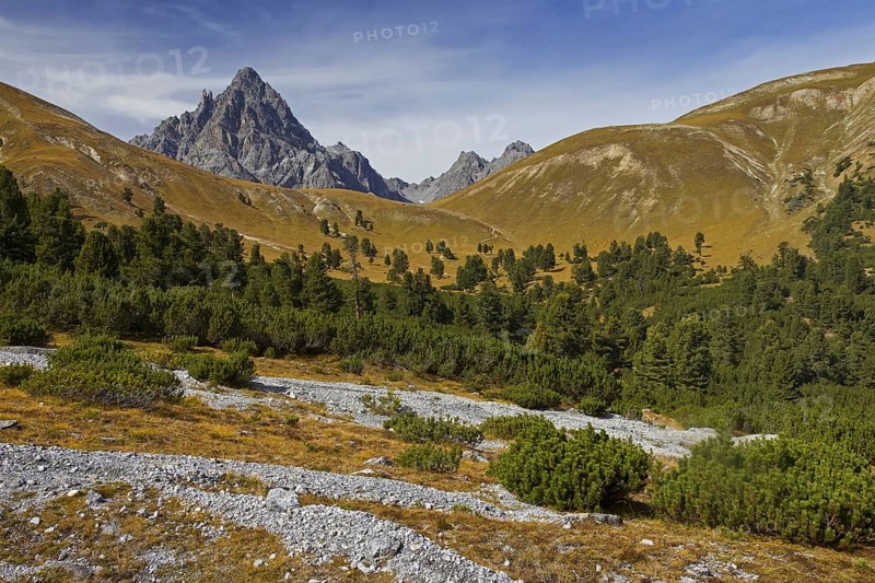 Mount Piz Plavna Dadaint at Val Minger