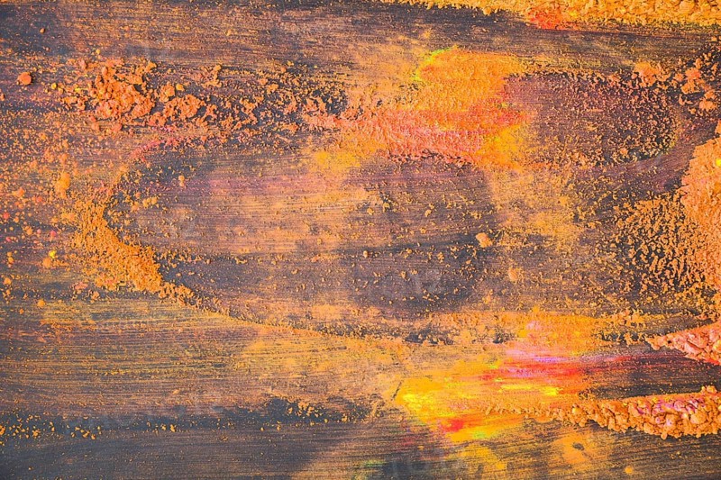 Orange bright powder table