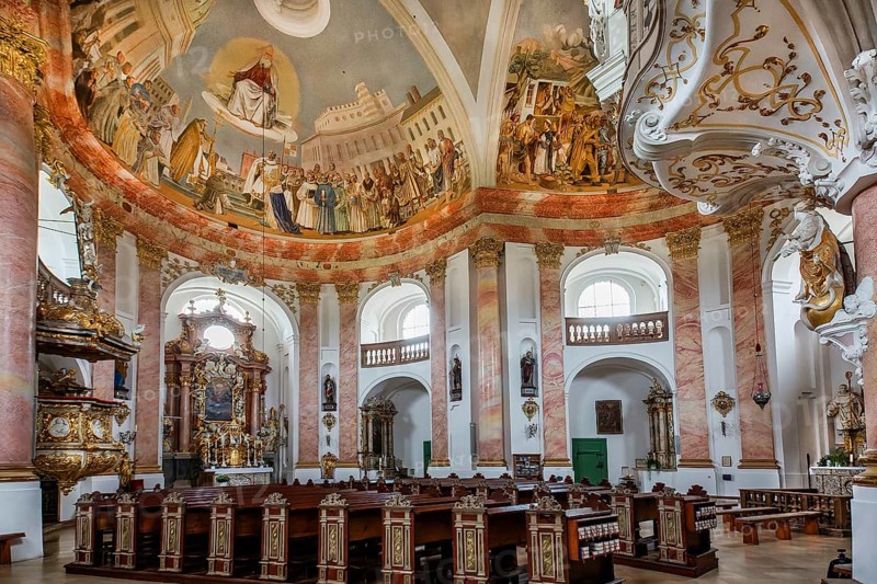 Interior of the Holy Trinity Church Kappl in the district of Kappl