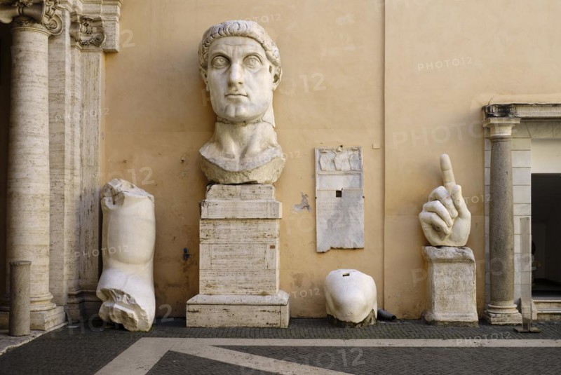 Remains of Roman colossal statue of Emperor Constantine