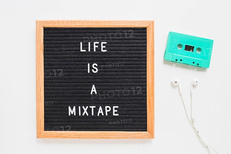 Life is mixtape lettering board