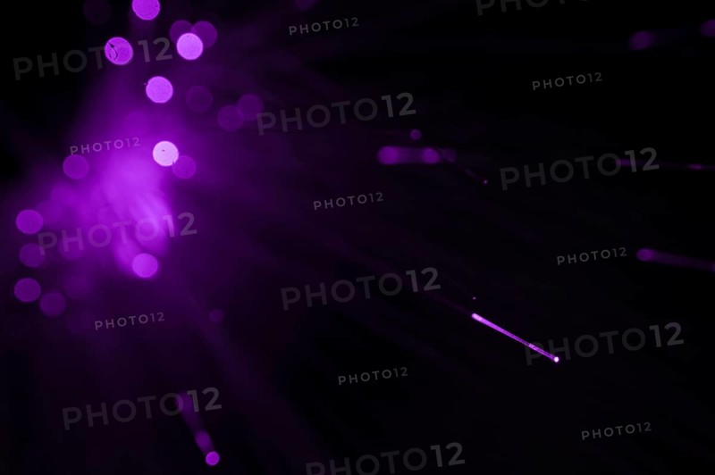 Optical fiber cables with purple light