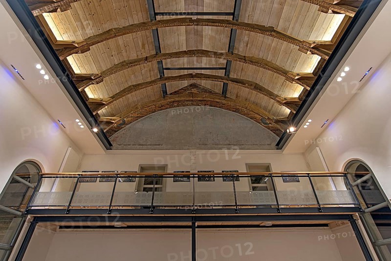Gallery and wooden vault of the former synagogue