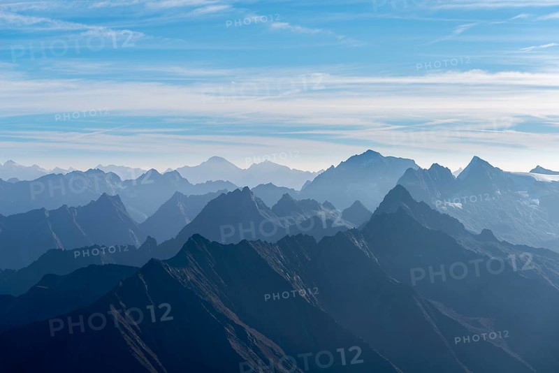 View of the alpine mountains
