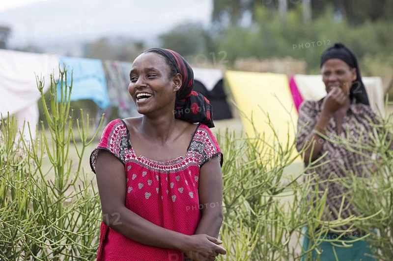Smiling local black woman of the Halaba tribe