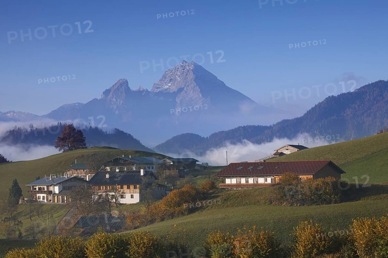 View over Mount Watzmann from Marktschellenberg