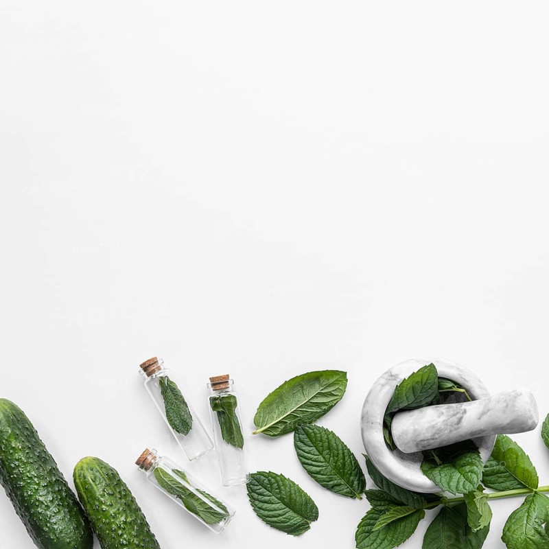 Organic cosmetics products with copy space