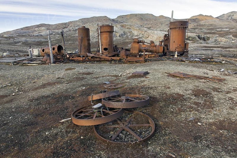 Steam boilers at abandoned marble quarry Camp Mansfield