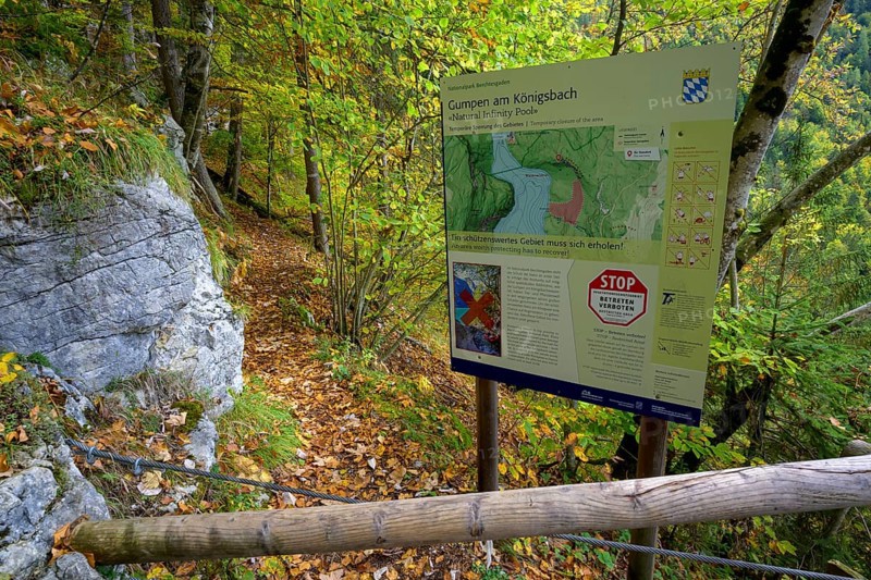 Road closure and prohibition sign at Malerwinkel