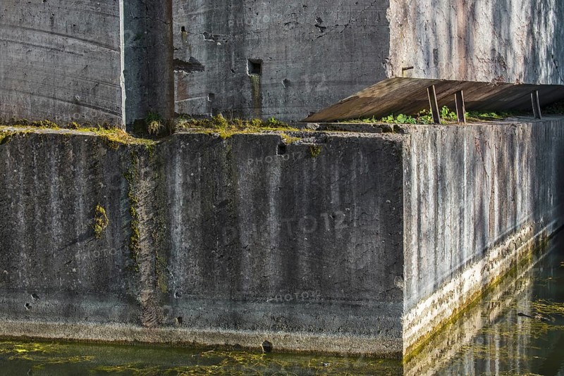 Abandoned red marble quarry Carriere de Beauchateau at Senzeilles