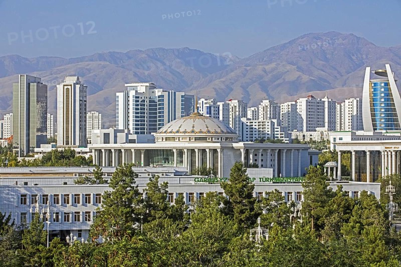 Skyline of city Ashgabat