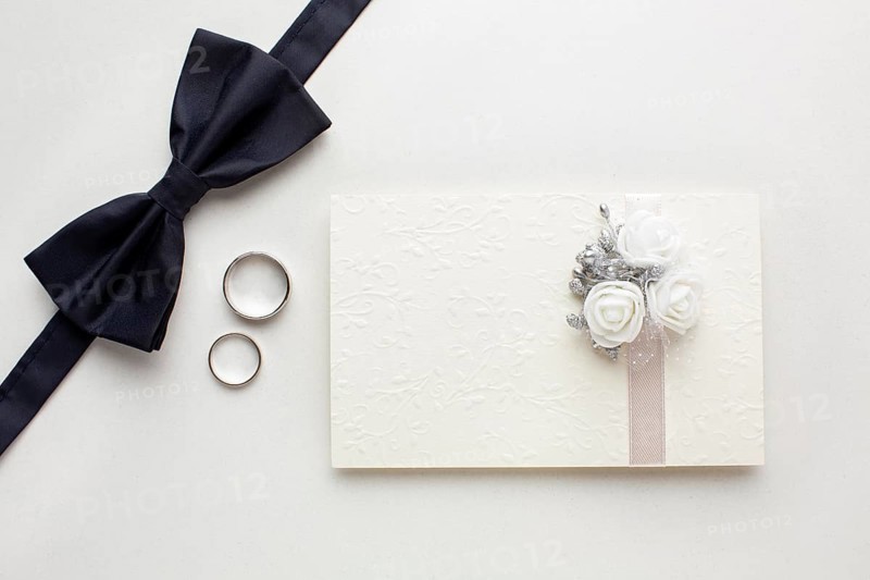 Groom invitation envelope wedding concept