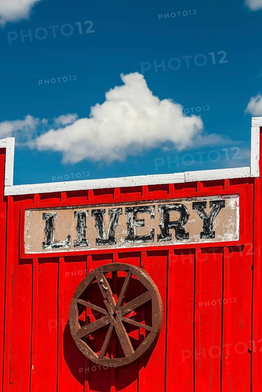 Old shop in western scenery