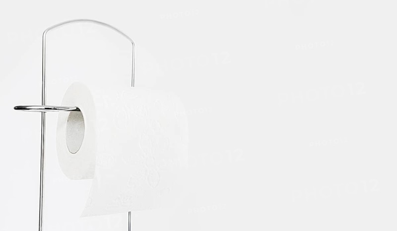 Toilet paper roll with copy space