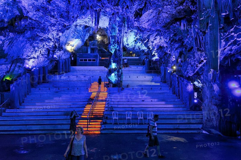 Visitors to St Michael's Cave