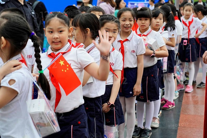 School class in the centre of Chongqing near the museum