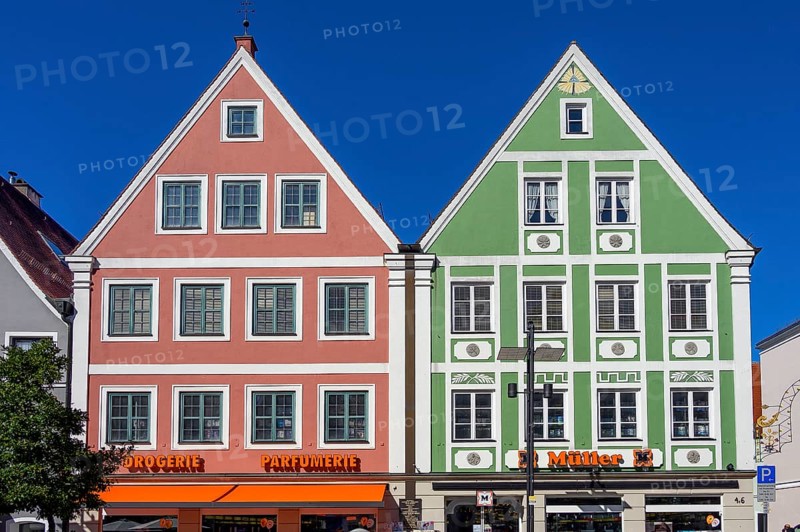 Two pointed gable houses in Maximilianstrasse