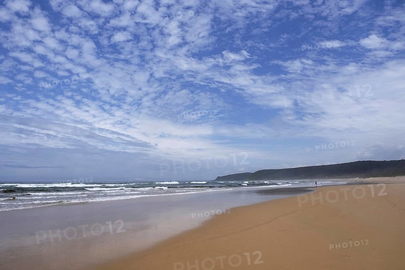 Nature's Valley sandy beach along Indian Ocean in the Tsitsikamma Section of the Garden Route National Park