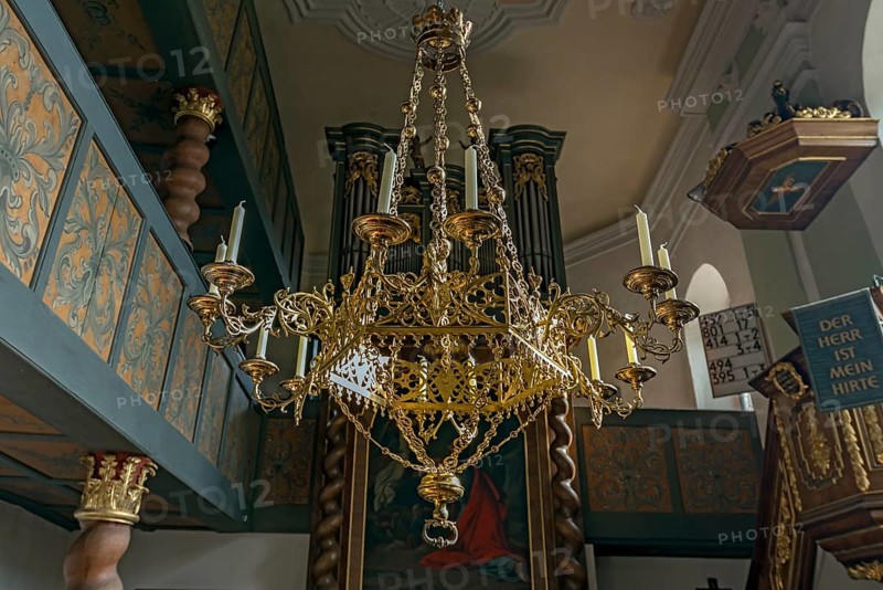 Twelve-branched candlestick in St Luke's Church