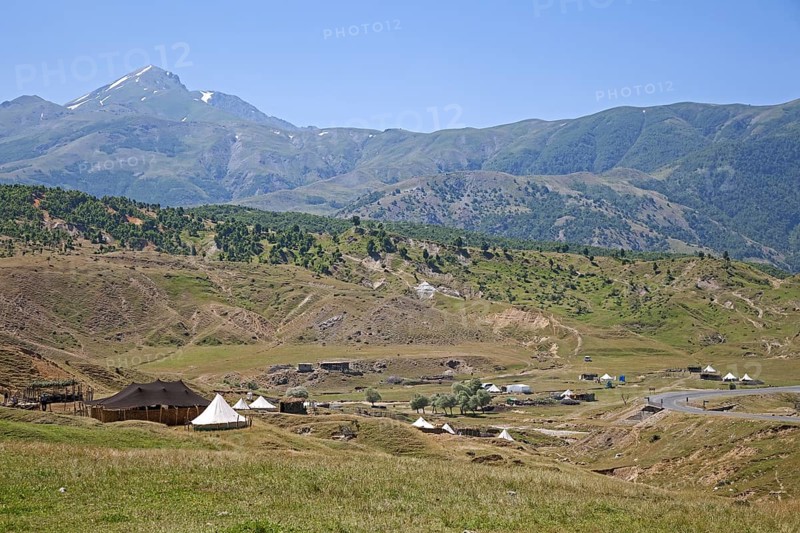 Tents in semi nomad settlement in the mountains of Eastern Anatolia