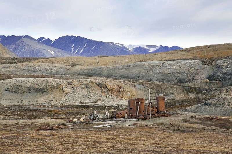 Steam boilers at abandoned marble quarry Camp Mansfield