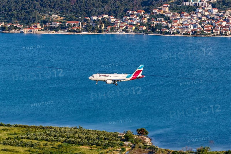 A Eurowings Airbus A319 aircraft with the registration D-AGWM at Split Airport