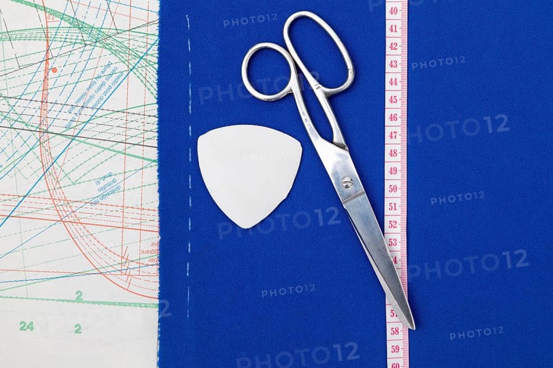 Top view scissors tailoring meter