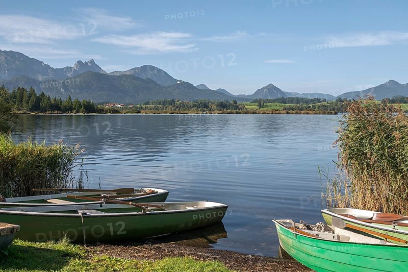 Rowing boats on Lake Hopfensee