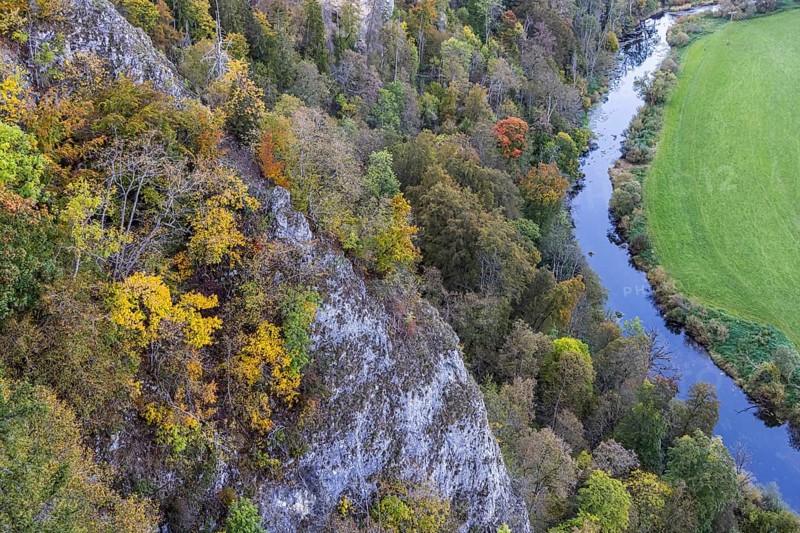 Viewpoint Knopfmacherfelsen with autumn forest