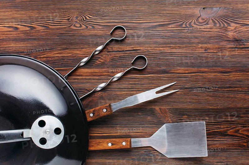 Barbecue appliance utensil wooden textured