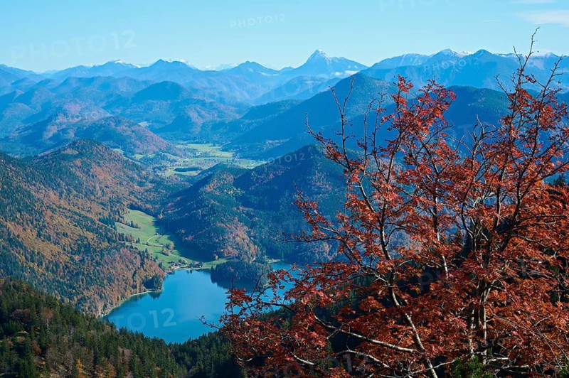 View from Herzogstand to Walchensee