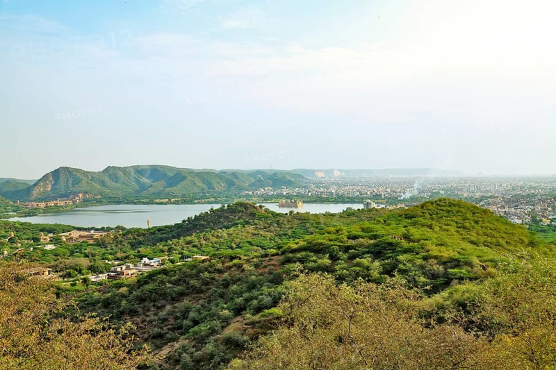 Aerial view of the Jaipur city from the Nahargarh fort