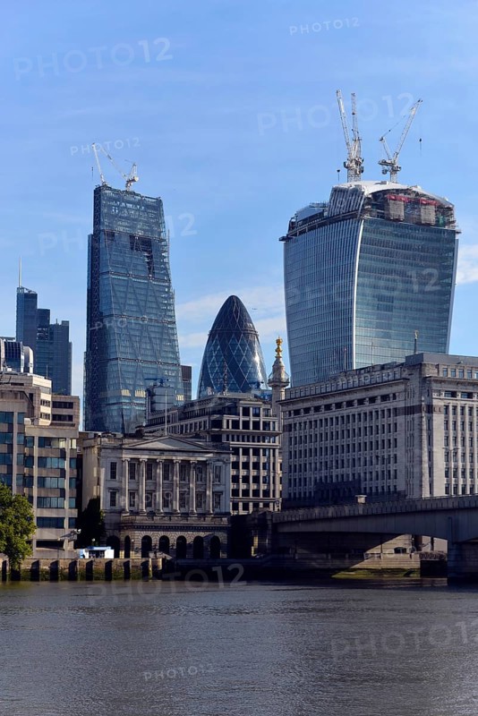 View of the banking district with new skyscrapers