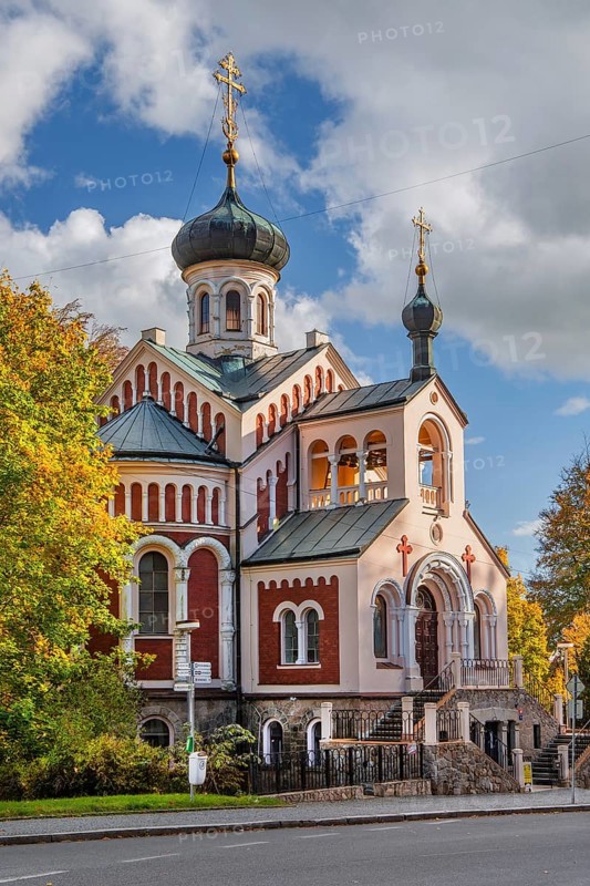 Russian church in autumn
