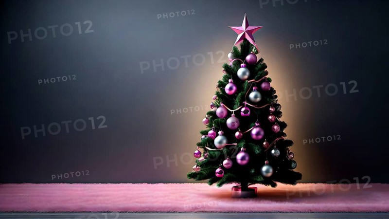 Modern decorated Christmas tree