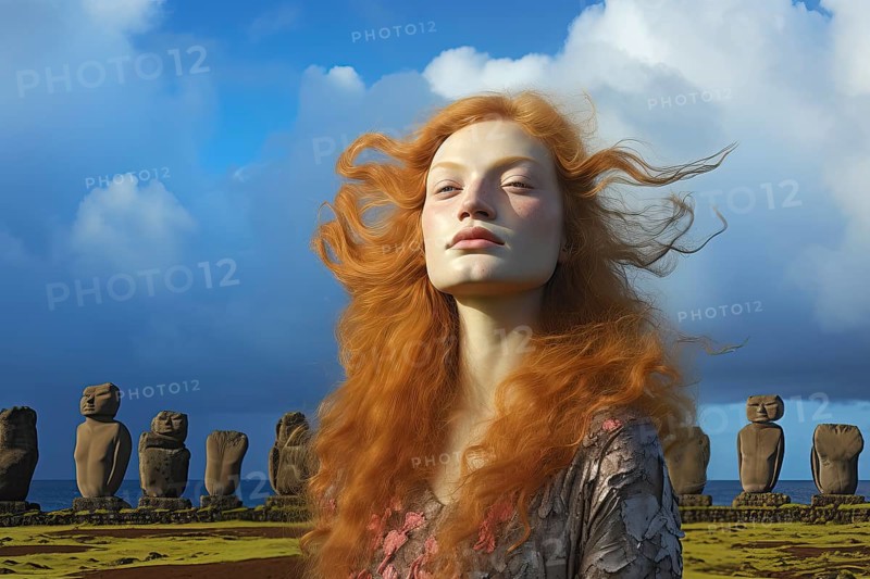 Esoteric statue on Easter Island