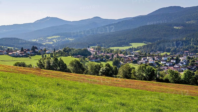 View of the village with the Grosser Arber 1456m