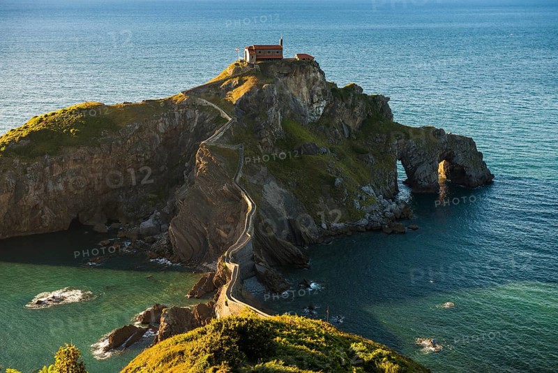 Chapel on an island and cliff