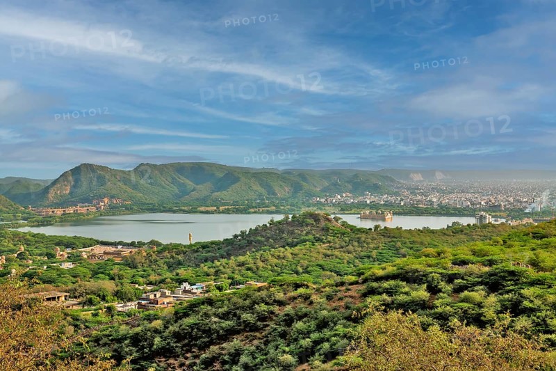 Aerial view of the Jaipur city from the Nahargarh fort