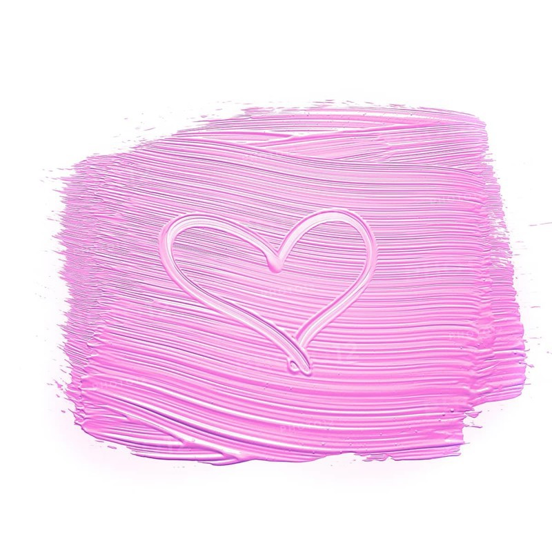 Heart pink smudged paint
