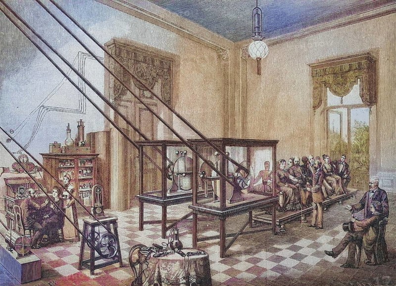 Treatment of patients in the electrotherapeutic cabinet of Jean-Martin Charcot