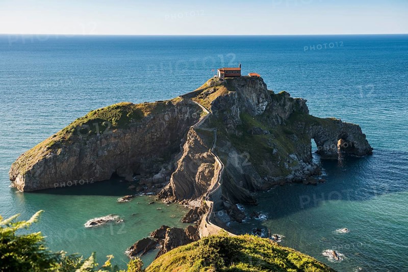 Chapel on an island and cliff